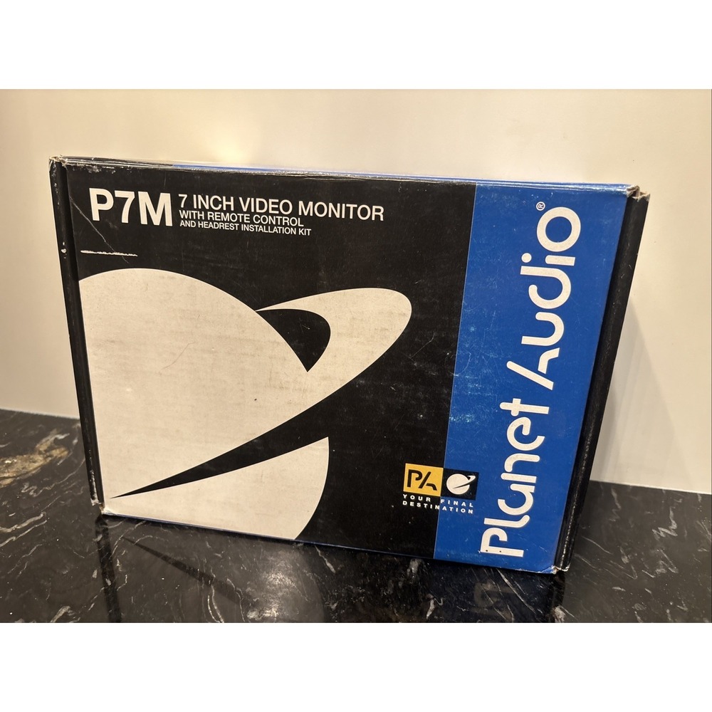 Planet Audio P7M 7 " video monitor system W/remote & Headrest Installation Kit